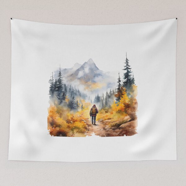 Item preview, Autumn Hiking in the Misty Mountains designed and sold by Shirtastically.