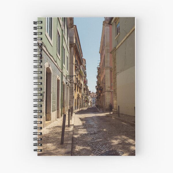 Item preview, A deserted street in Bairro Alto in Lisbon - photo designed and sold by CineWanderlust.