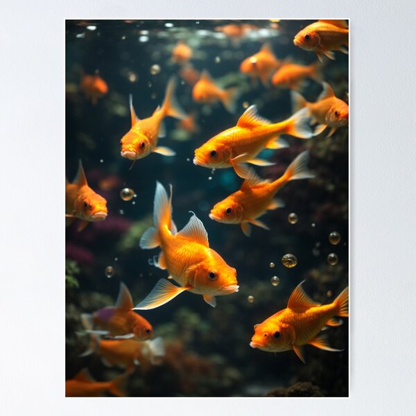 Item preview, Elegant Goldfish with Ethereal Abstraction designed and sold by Enchanting Art Vista.