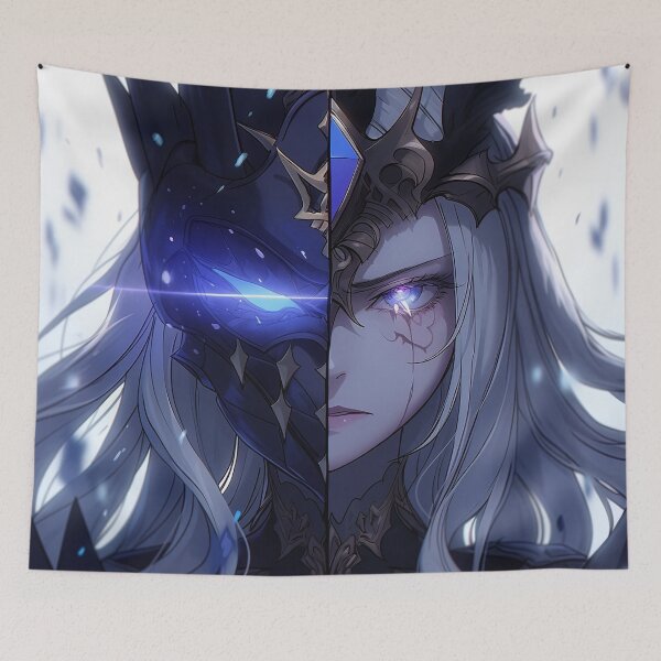 Item preview, Fantasy Luminous Blue Fighter Anime Girl designed and sold by bubblegoth.