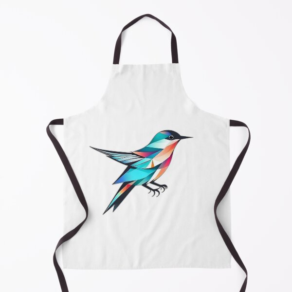 Item preview, Colourful Small Blue Bird Geometric Shaped Artwork designed and sold by Geonimalia.