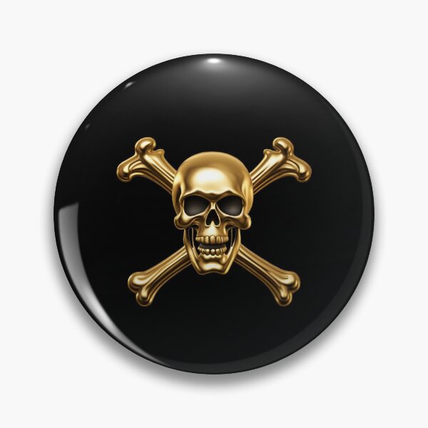 Item preview, Golden Pirate Jolly Roger  designed and sold by GhostedSpirit.