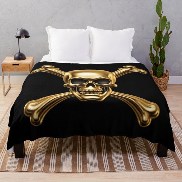 Item preview, Golden Pirate Jolly Roger designed and sold by GhostedSpirit.