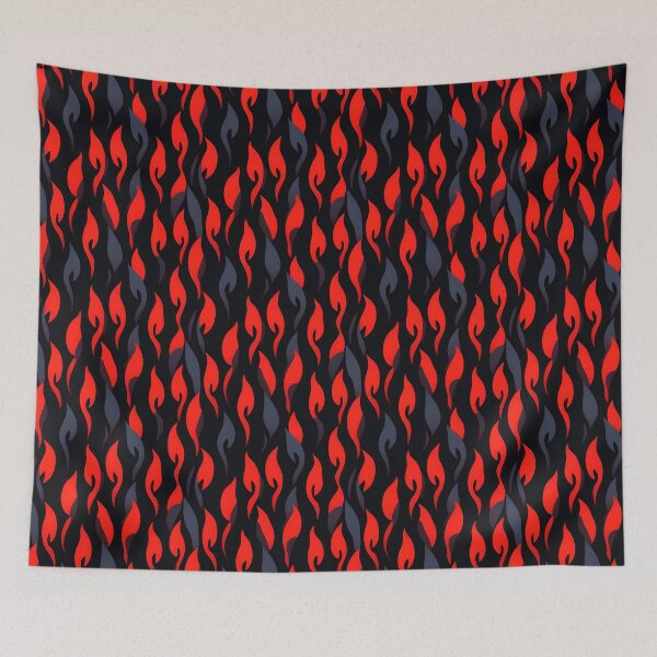 Item preview, Crimson red charcoal grey fire pattern  designed and sold by RAIDEN-BLACK.