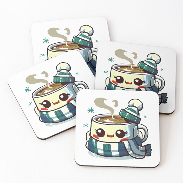 Item preview, Coffee cup wearing muffler and cap designed and sold by Serene Madcap.