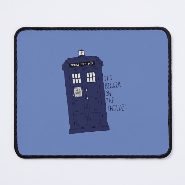 Item preview, "It's Bigger On The Inside!" Time Travel Police Box Quote Print Design  designed and sold by abldesign.