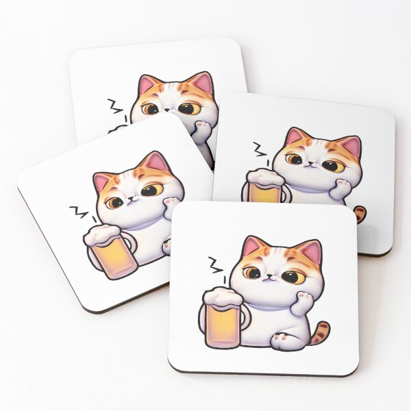 Item preview, Cat with beer designed and sold by Serene Madcap.