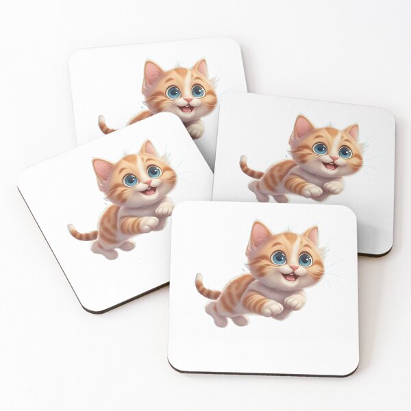 Item preview, Cute kitten jumping designed and sold by Sopilka.