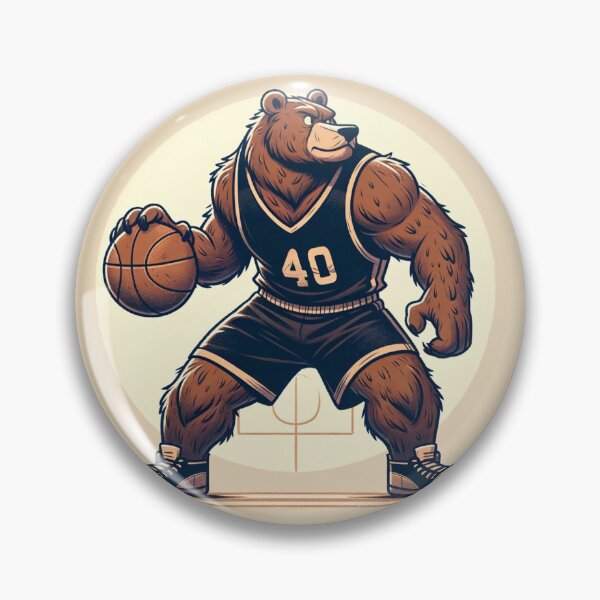 Item preview, Cartoon Bear Dribbling a Basketball designed and sold by Zestpond.