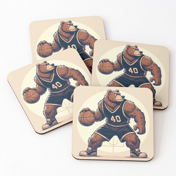 Item preview, Cartoon Bear Dribbling a Basketball designed and sold by Zestpond.