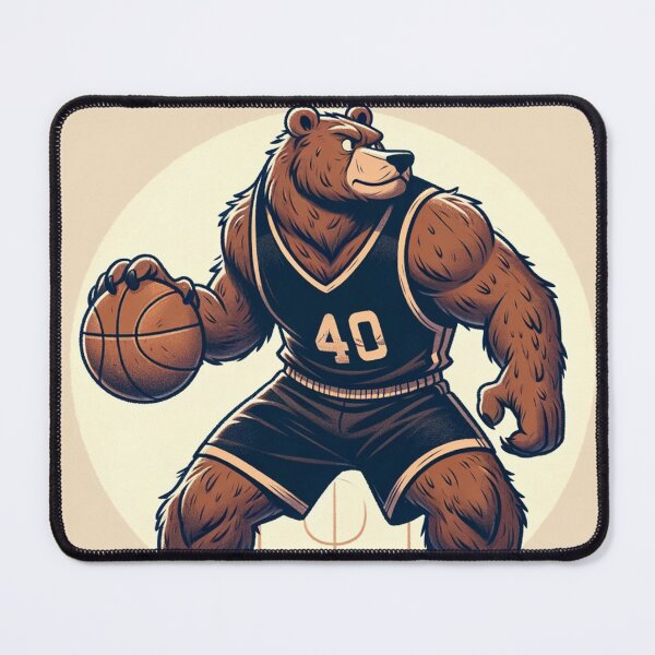 Item preview, Cartoon Bear Dribbling a Basketball designed and sold by Zestpond.
