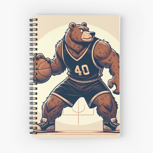 Item preview, Cartoon Bear Dribbling a Basketball designed and sold by Zestpond.