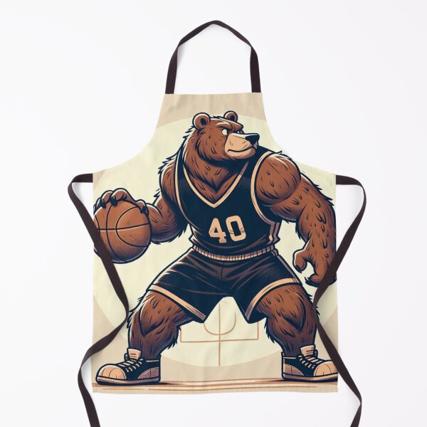 Item preview, Cartoon Bear Dribbling a Basketball designed and sold by Zestpond.