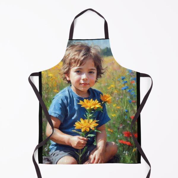 Item preview, Boy In Flower Field Oil Painting designed and sold by Bunmigraphics .