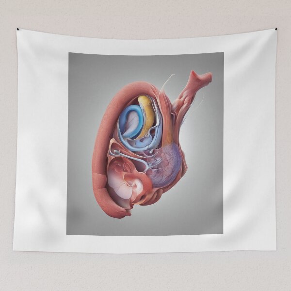 Item preview, Ear Anatomy Sticker Human Inner Ear Anatomy Illustration, Middle Ear Anatomy Sticker, Labelled Ear Anatomy, Human Ear Anatomy Diagram  designed and sold by Footy Frenzy.
