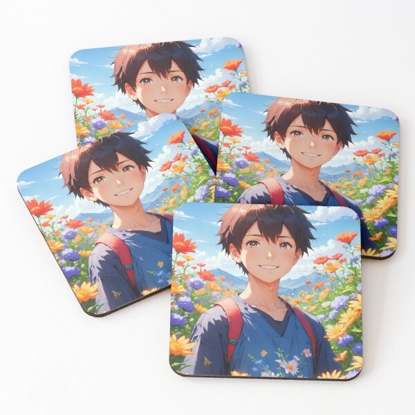 Item preview, Anime Boy In Flower Field designed and sold by Bunmigraphics .
