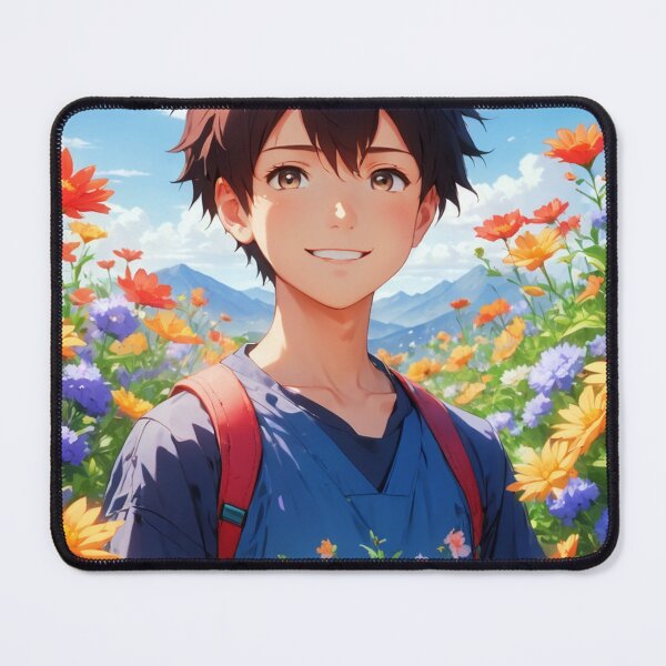 Item preview, Anime Boy In Flower Field designed and sold by Bunmigraphics .