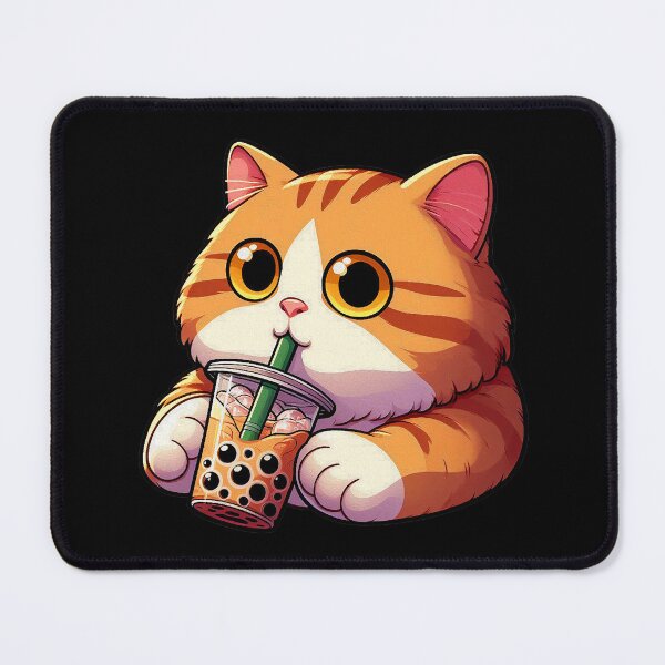 Item preview, Tabby Cat Bubble Milk Tea designed and sold by plushism.