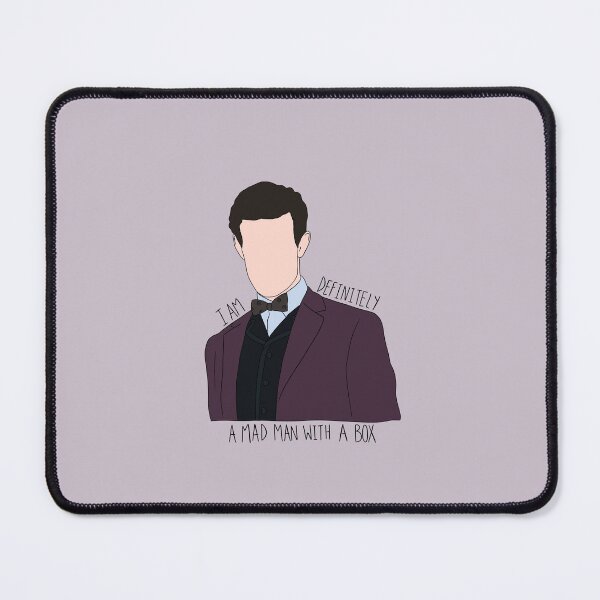 Item preview, "I Am Definitely A Mad Man With A Box" Eleventh Doctor Quote Print Design designed and sold by abldesign.