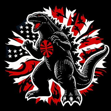 Artwork thumbnail, godzilla flag by Rizstr