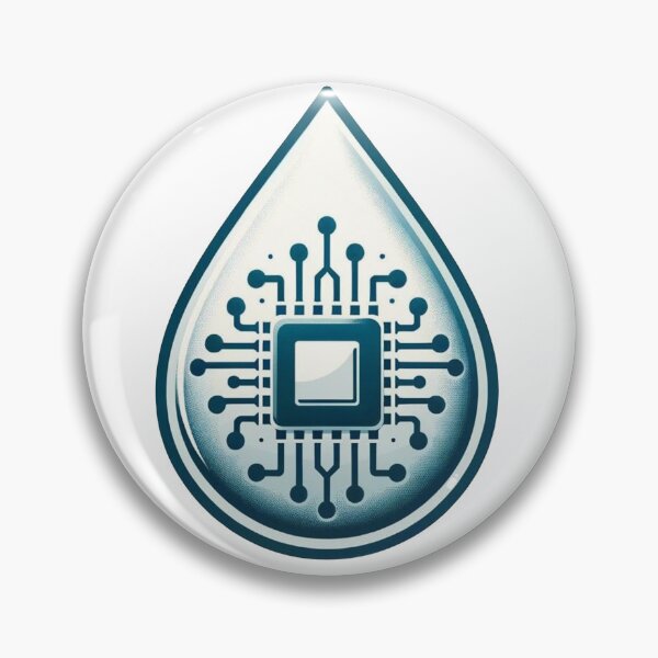 Item preview, Eco-Friendly Chip inside a Water Drop designed and sold by Geekbits-Store.
