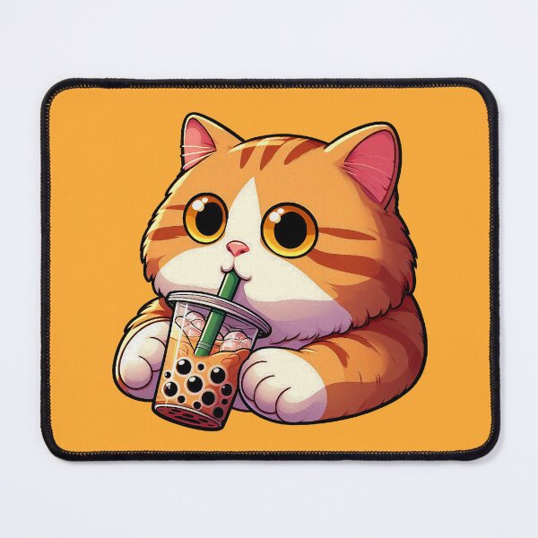 Item preview, Tabby Cat Bubble Milk Tea designed and sold by plushism.