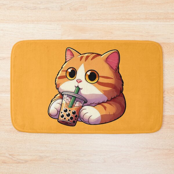 Item preview, Tabby Cat Bubble Milk Tea designed and sold by plushism.
