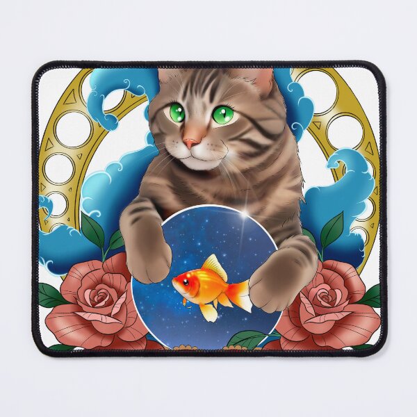 Item preview, Crystal ball cat and fish  designed and sold by Leahsartworks.