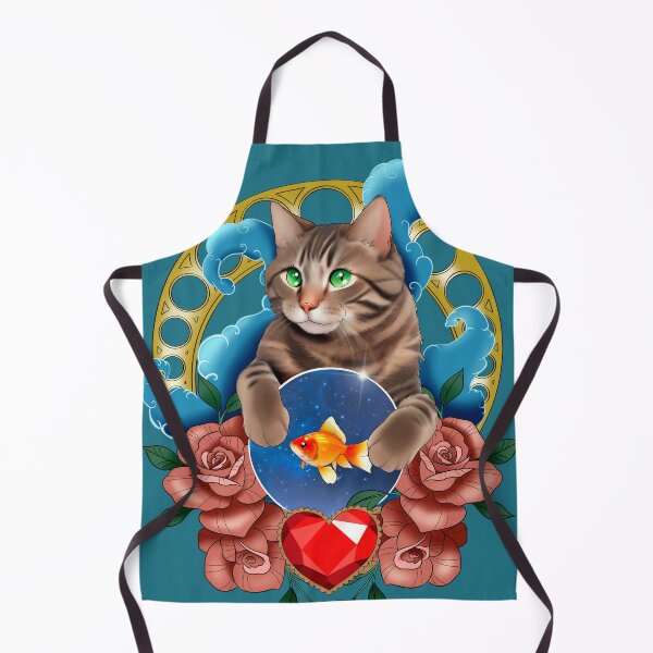 Artikelvorschau, Kristallkugelkatze und Fisch entworfen und verkauft von Leahsartworks.