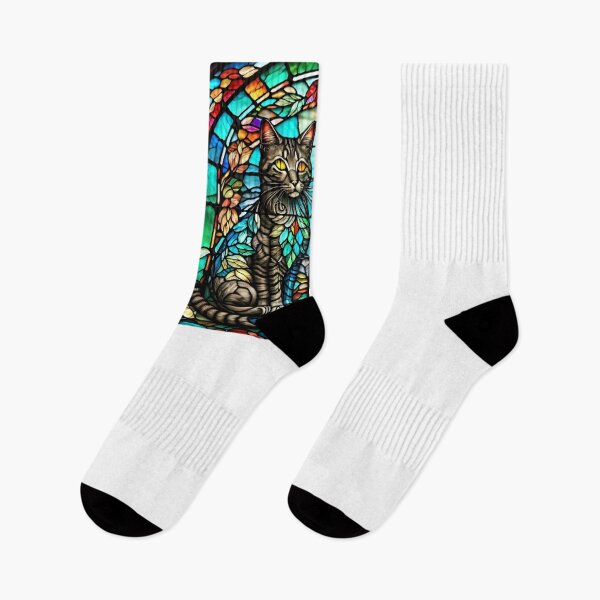 Item preview, Cats In Stained Glass  designed and sold by UniqueArtsOnly.