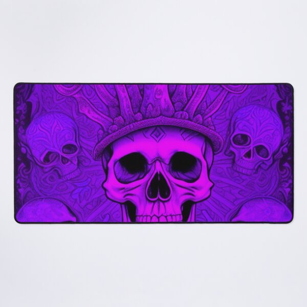 Item preview, Vintage Psychedelic Mushrooms &Skull Black Light Style designed and sold by TheDarkWardrobe.