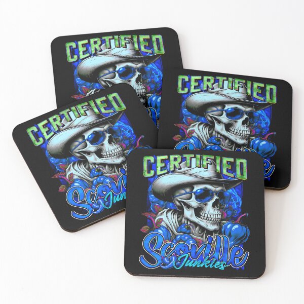Item preview, Certified Scoville Junkies: Skulls Grinning Through the Habanero Haze [Lapis] designed and sold by SuriyaArts.