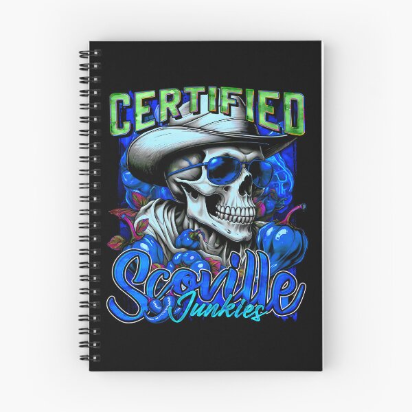 Item preview, Certified Scoville Junkies: Skulls Grinning Through the Habanero Haze [Lapis] designed and sold by SuriyaArts.