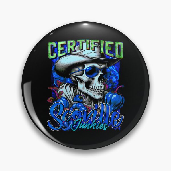 Item preview, Certified Scoville Junkies: Skulls Grinning Through the Habanero Haze [Lapis] designed and sold by SuriyaArts.