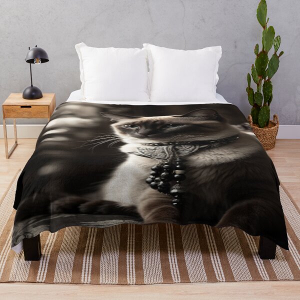 Item preview, Regal Siamese Cat with Mystical details designed and sold by Enchanting Art Vista.