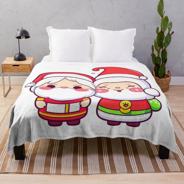 Item preview, Cute Mr and Mrs Santa Claus Kawaii Christmas designed and sold by SantasHelpers.