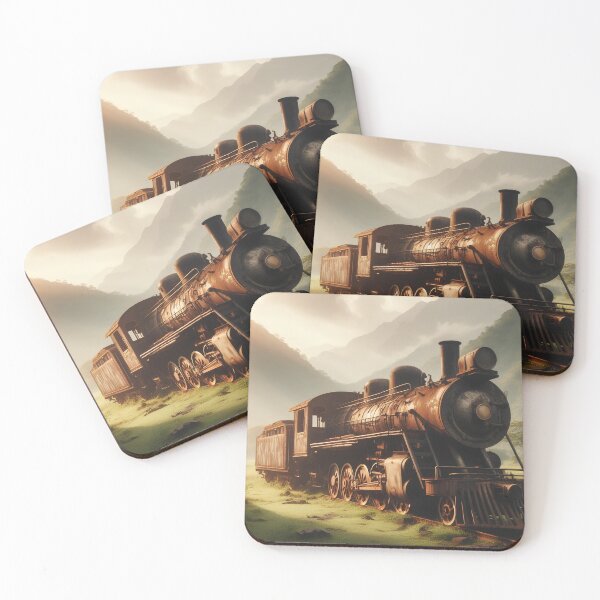 Item preview, majestic train passing through the mountains designed and sold by Yourdreamworld.