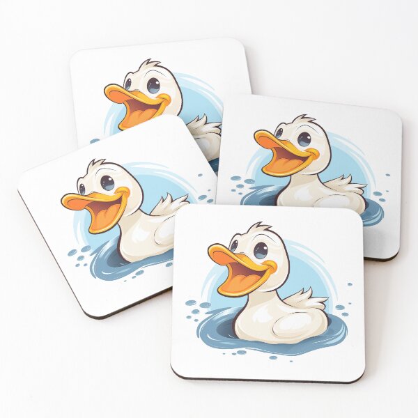 Item preview, White happy smiling duck designed and sold by GoodThings66.
