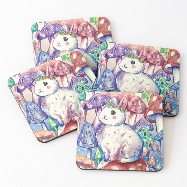 Item preview, Bunny in Mushroom Forest designed and sold by Aquabunart.