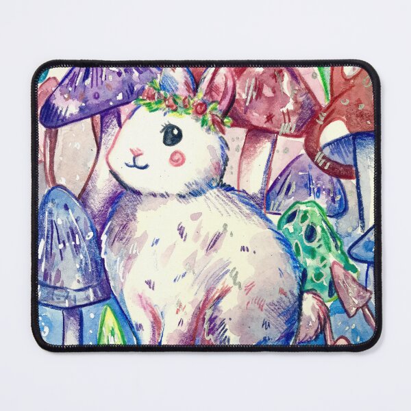 Item preview, Bunny in Mushroom Forest designed and sold by Aquabunart.