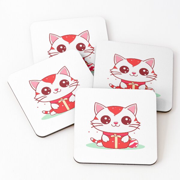 Item preview, Cute Santas Little Helper Kawaii Christmas Kitten designed and sold by SantasHelpers.