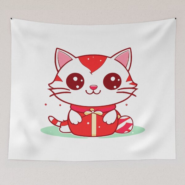 Item preview, Cute Santas Little Helper Kawaii Christmas Kitten designed and sold by SantasHelpers.
