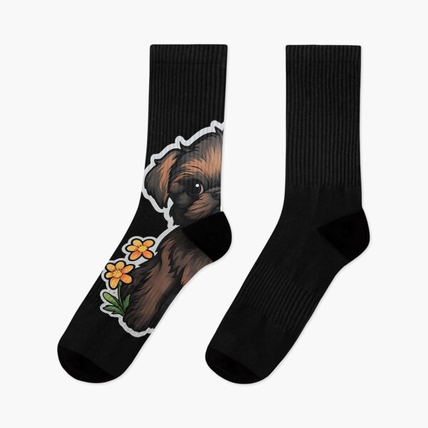 Item preview, Brussels Griffon in Flowers designed and sold by CUTEDOGGIEZ.