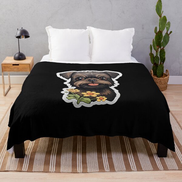 Item preview, Brussels Griffon with Flowers designed and sold by CUTEDOGGIEZ.