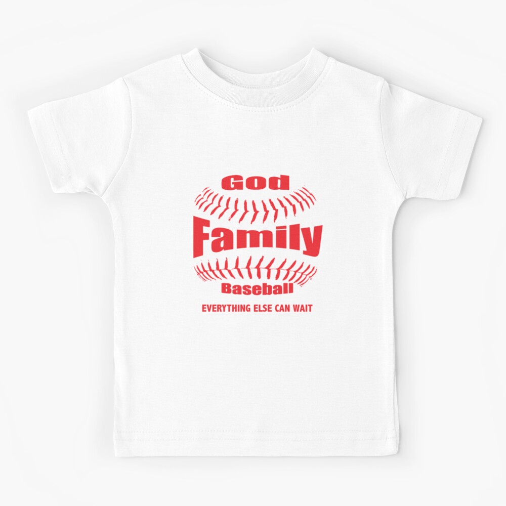 Funny God First Family Second Then Chicago Cubs Baseball Shirt