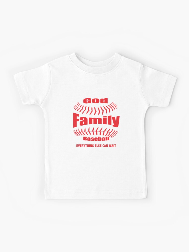 God first family second then Cubs baseball cross shirt