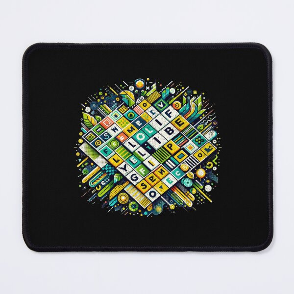 Item preview, Vibrant Word Puzzle Explosion Art designed and sold by ChromaticBlend.