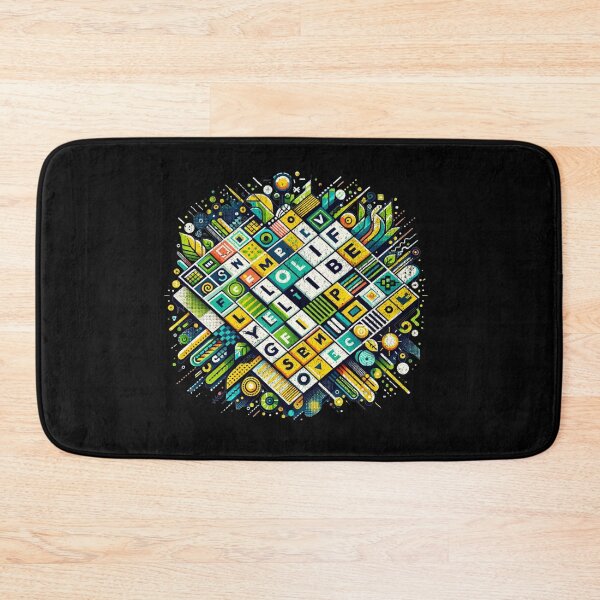 Item preview, Vibrant Word Puzzle Explosion Art designed and sold by ChromaticBlend.