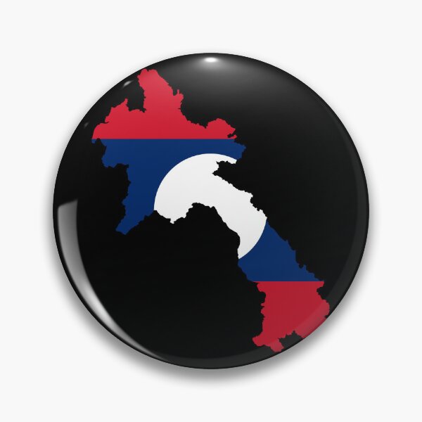 Item preview, Flag Map of Laos designed and sold by feether-store.