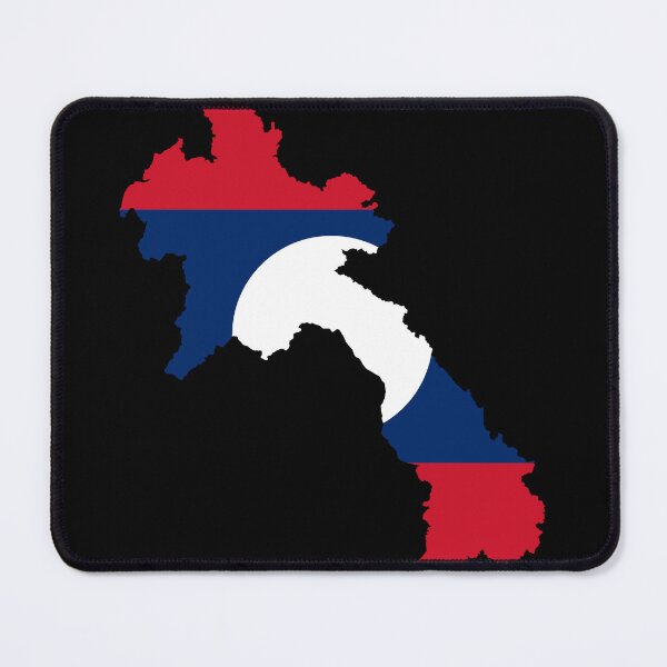 Item preview, Flag Map of Laos designed and sold by feether-store.